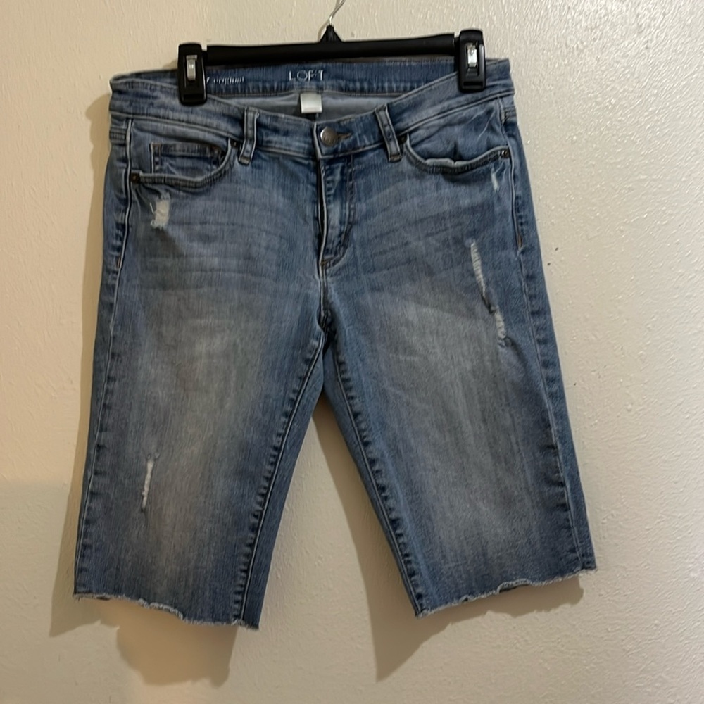 Loft blue Bermuda jeans . Size 6